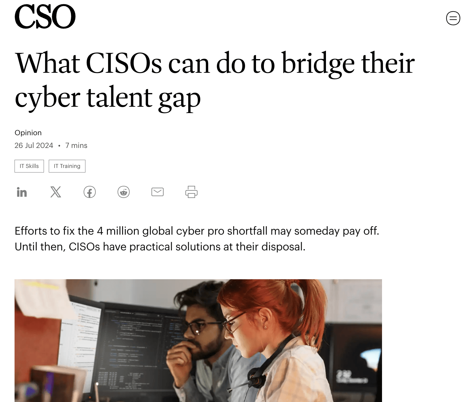 CISOs Cyber Talent Gap