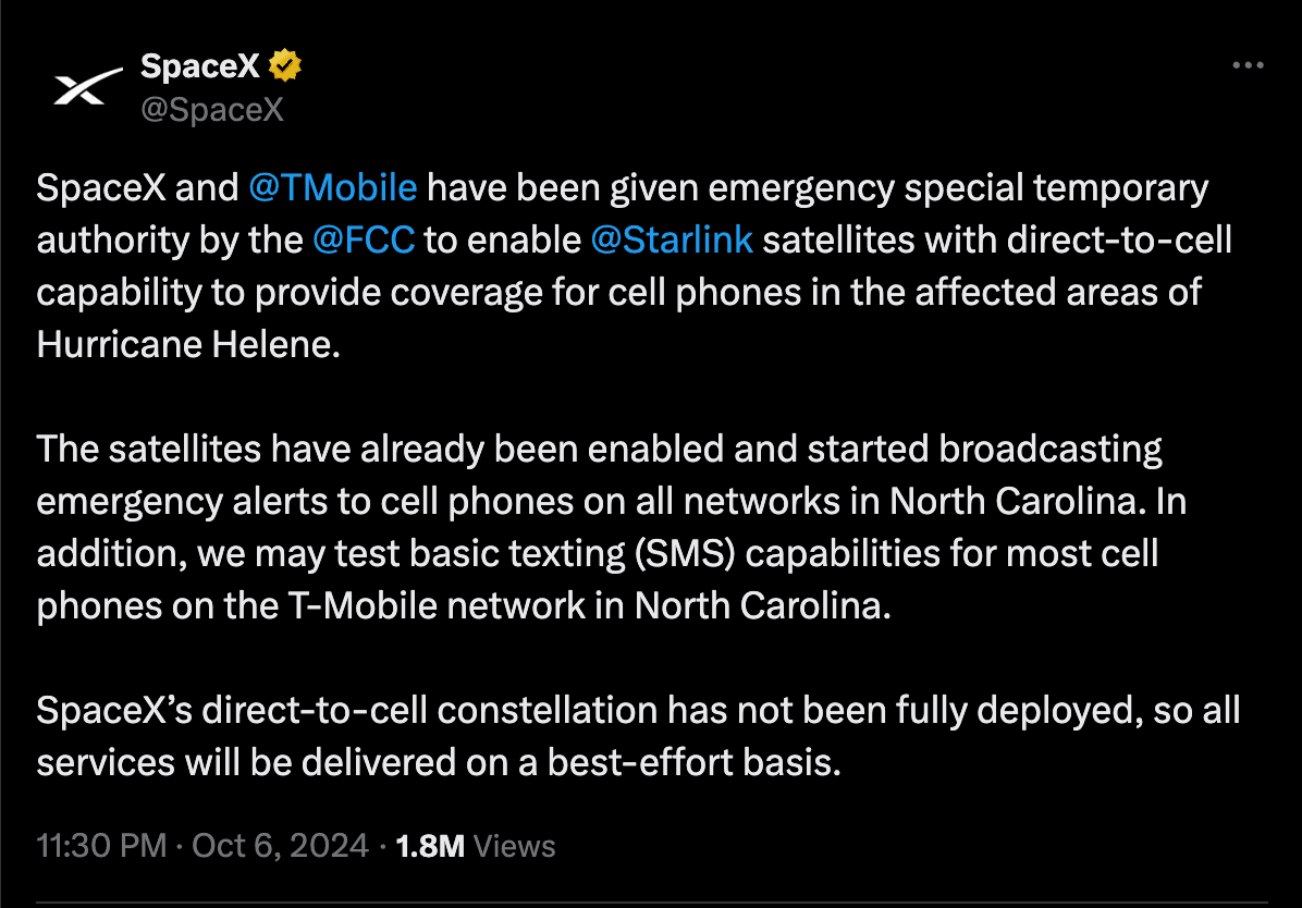 SpaceX and T-Mobile Collaboration